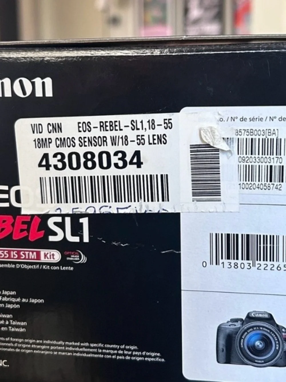 Canon EOS Rebel SL1 DigitalSLR Camera with 18-55mm lens - New In Box